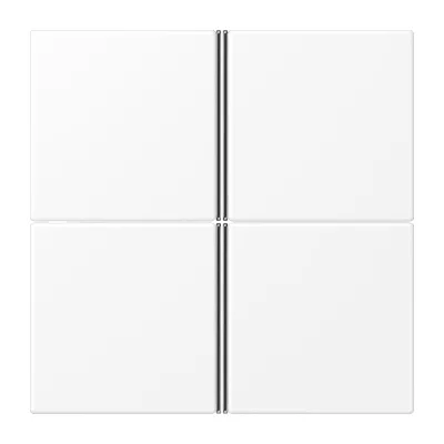 JUNG Tastensatz 4-fach LS404TSAWWM | Wippe für KNX Bussystem | schneeweiß matt | Thermoplast | 70x70mm