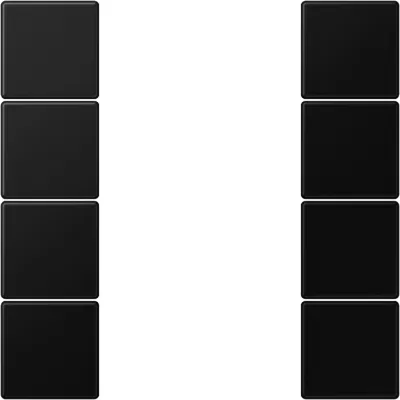 JUNG Tastensatz komplett LS504TSASWM | 4-fach Wippe | Bussystem geeignet | Thermoplast matt | graphitschwarz