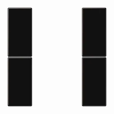 JUNG Tastensatz 2-fach LS502TSASW | Tastsensor-Modul | glänzend | Thermoplast | Bussystem geeignet | schwarz