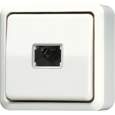 Jung Taster 1-polig Wechsler 633A | Aufputz Wipptaster mit N-Klemme | beleuchtet | 10A 250V | Duroplast | cremeweiß