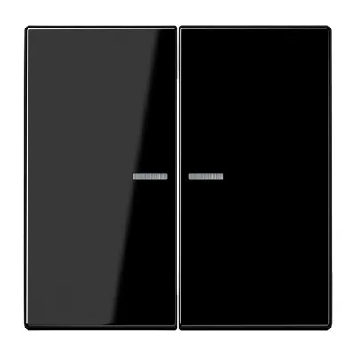 JUNG HOME Taster 2fach BT LS 17102 SW | Funkschalter | Bluetooth | Jalousie & Dimmer | LED-Anzeige | LS Serie | Schwarz