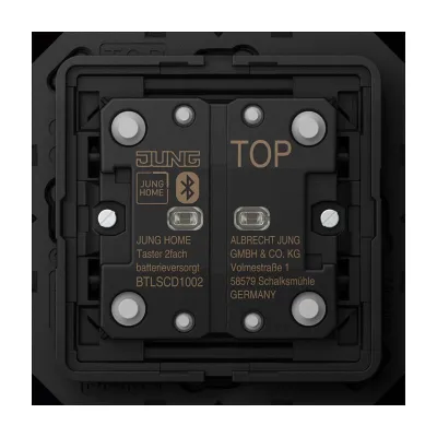 JUNG HOME Wandsender 2-fach BT LS CD 1002 | Funk-Taster | Bluetooth Mesh | 10m Reichweite | weiß