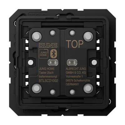 JUNG HOME Wandsender 2-fach BT LS CD 1002 | Funk-Taster | Bluetooth Mesh | 10m Reichweite | weiß