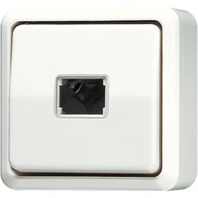 JUNG Taster 1-polig Schließer 631A AP600 | Aufputz Wipptaster | beleuchtbar | 10A 250V | Duroplast | IP20 | weiß