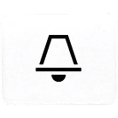 JUNG Symbol-Klingel für Taster 33KWW | Schalterbeschriftung | passend für CD 500, CD plus, WG600 | alpinweiß RAL 9016