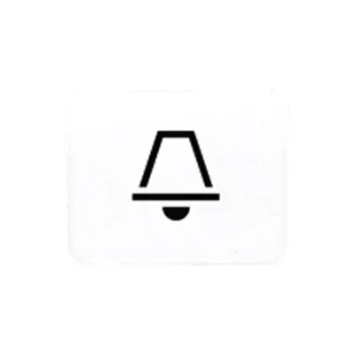 JUNG Symbol-Klingel für Taster 33KWW | Schalterbeschriftung | passend für CD 500, CD plus, WG600 | alpinweiß RAL 9016