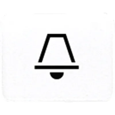 JUNG Symbol-Klingel für Taster 33KWW | Schalterbeschriftung | passend für CD 500, CD plus, WG600 | alpinweiß RAL 9016