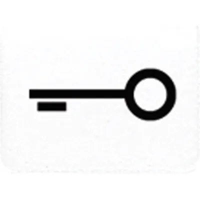 JUNG Symbol Tür 33TWW | Schalter-Symbol für CD 500, WG 600, AP 600 | alpinweiß | Symbol Schlüssel/Tür | RAL 9010
