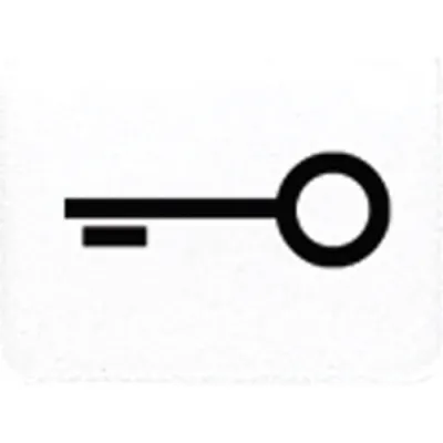 JUNG Symbol Tür 33TWW | Schalter-Symbol für CD 500, WG 600, AP 600 | alpinweiß | Symbol Schlüssel/Tür | RAL 9010