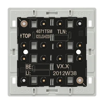 JUNG KNX Tastsensor-Modul 1-fach 4071TSM | Busankoppler integriert | 2-fach Bedienung | Unterputz | LED-Anzeige | weiß