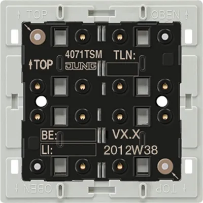 JUNG KNX Tastsensor-Modul 1-fach 4071TSM | Busankoppler integriert | 2-fach Bedienung | Unterputz | LED-Anzeige | weiß
