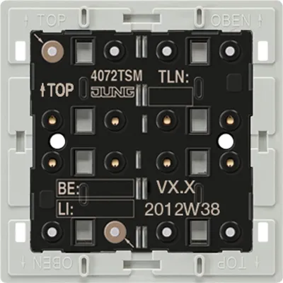 JUNG KNX Tastsensor-Modul 4072TSM | 2-fach | Unterputz | integrierter Busankoppler | 4 Bedienpunkte | LED-Anzeige | weiß