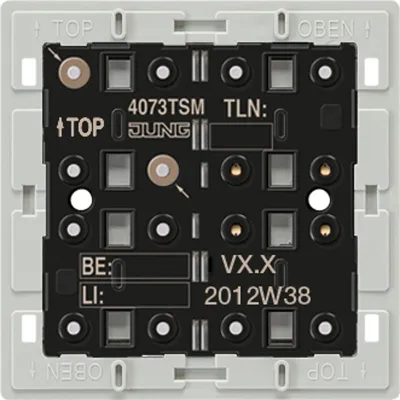 JUNG KNX Tastsensor-Modul 4073TSM | 3-fach | Unterputz | integrierter Busankoppler | LED-Anzeige | Kunststoff | weiß