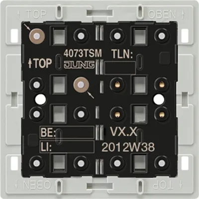 JUNG KNX Tastsensor-Modul 4073TSM | 3-fach | Unterputz | integrierter Busankoppler | LED-Anzeige | Kunststoff | weiß
