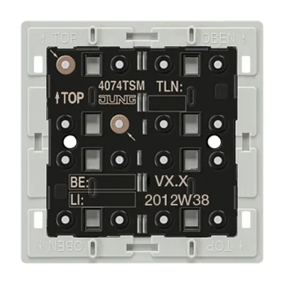 JUNG KNX Tastsensor-Modul 4074TSM | 4-fach | integrierter Busankoppler | Unterputz | 8 Tasten | LED-Anzeige | weiß