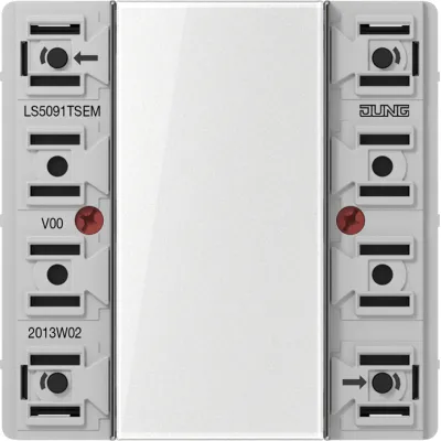 JUNG Tastsensor-Erweiterungsmodul Universal LS5091TSEM | KNX 1fach | Unterputz | LED-Anzeige | Kunststoff | weiß