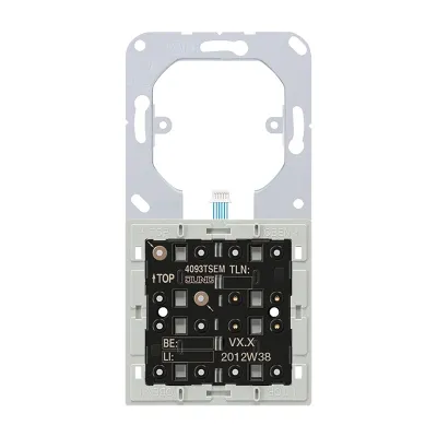 JUNG Tastsensor-Erweiterungsmodul 4093TSEM | KNX 3-fach | Unterputz | 6 Tasten | LED-Statusanzeige | Kunststoff | weiß