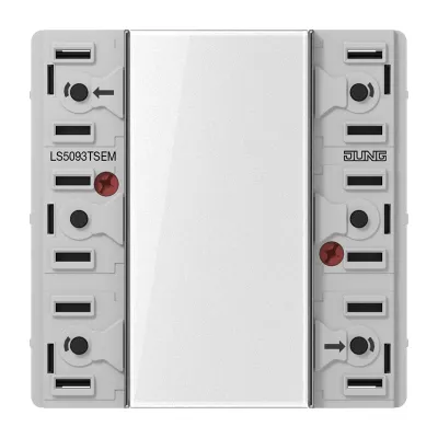 JUNG Tastsensor-Erweiterungsmodul LS5093TSEM | KNX Universal 3fach | Unterputz | LED-Anzeige | Kunststoff | weiß
