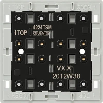 JUNG Tastsensor-Modul 2-fach 4224 TSM | 24V AC/DC | 2-kanalig (4 Schaltpunkte) | 20mA | Unterputz | Kunststoff | weiß