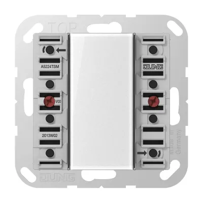 JUNG Tastsensor-Modul A5224TSM | 2-fach | 24V AC/DC | Unterputz | 2-Kanal | 4 Schaltpunkte | Kunststoff | weiß