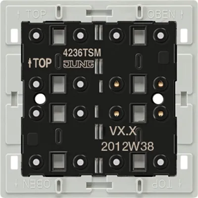 JUNG Tastsensor-Modul 4236TSM | 3-fach UP | 24V AC/DC | 3 Kanäle | 6 Schaltpunkte | rote LED | Kunststoff | weiß