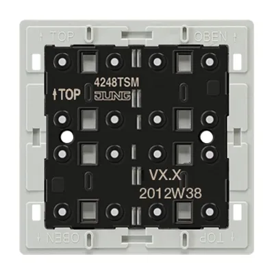 JUNG Tastsensor-Modul 4248TSM | 4-fach | 24V AC/DC | Unterputz | 8 Schaltpunkte | rote LEDs | Kunststoff | weiß