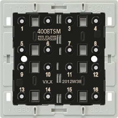 JUNG 4008 TSM Tastsensor-Modul 8-fach | 24V DC | Unterputz | 4 Tasten | Kunststoff | halogenfrei