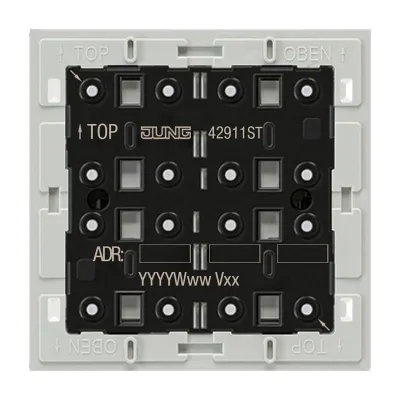 JUNG KNX Tastsensor-Modul 42911ST | 1-fach | Unterputz | 2 Betätigungen | LED-Anzeige | Busankopplung | Kunststoff