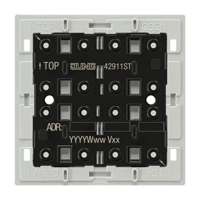 JUNG KNX Tastsensor-Modul 42911ST | 1-fach | Unterputz | 2 Betätigungen | LED-Anzeige | Busankopplung | Kunststoff