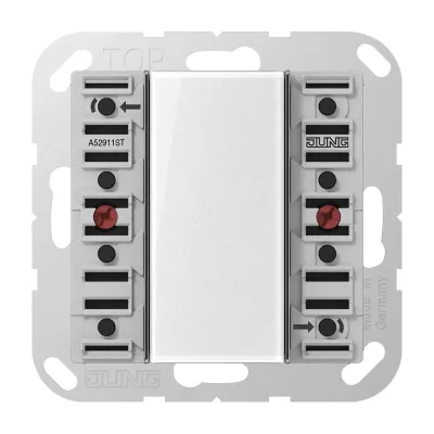 JUNG KNX Tastsensor-Modul 1fach Universal A 52911 ST | Unterputz | 2 Tasten | LED-Anzeige | IP20 | Kunststoff