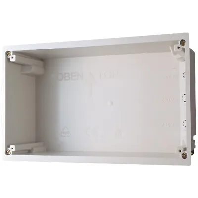 Jung Einbaugehäuse EBG24 | UP-Montage | 212x124x75mm | Kunststoff | für Minitableau LED 2411, LCD 2425, 2425 BST | grau
