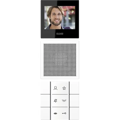 JUNG Video-Innenstation SIVILS627WW | 2-Draht Bus | 2,7" TFT-Farbmonitor | Freisprechfunktion | Aufputz | weiß