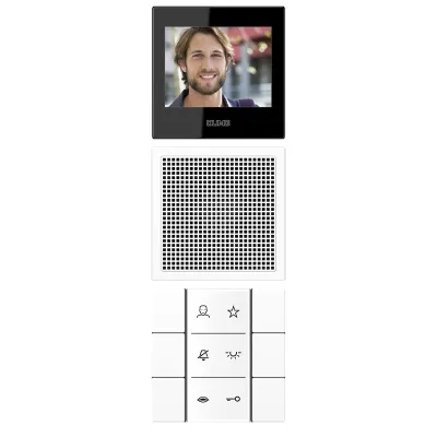 JUNG Video-Innenstation SIVILS627WW | 2-Draht Bus | 2,7" TFT-Farbmonitor | Freisprechfunktion | Aufputz | weiß