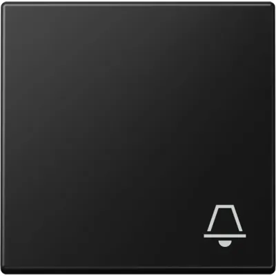 JUNG Wippe 1-fach A 590 K SWM | Symbol Klingel | Schalter/Taster | Duroplast | IP44 | 55x55 mm | graphitschwarz matt