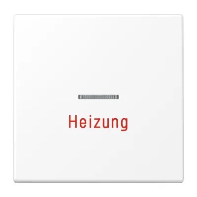 JUNG Wippe LS 990 H WWM | Kontrollschalter 1-fach mit Lichtleiter | Duroplast | IP44 | schneeweiß matt | 70x70mm