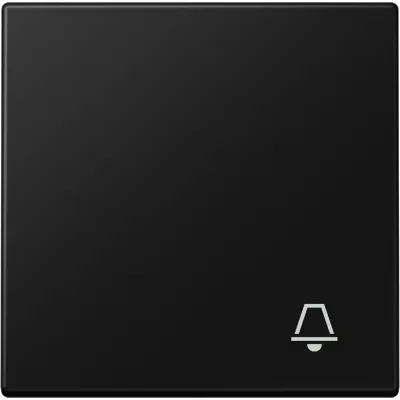 JUNG Wippe LS 990 K SWM | Schalter/Taster Klingel Symbol | 1-fach | 70x70 mm | Duroplast matt | graphitschwarz