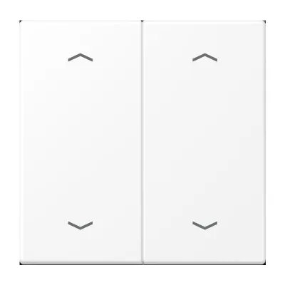 JUNG Wippe 2-fach LS 995 MP WWM | Jalousie Schalter | Pfeilsymbole | Duroplast matt | 70x70 mm | schneeweiß