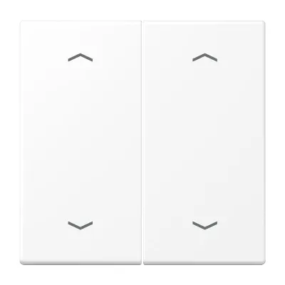 JUNG Wippe 2-fach LS 995 MP WWM | Jalousie Schalter | Pfeilsymbole | Duroplast matt | 70x70 mm | schneeweiß