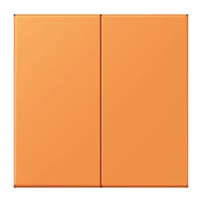 JUNG Wippe 2-fach LC 995 225 | Schalterabdeckung für Serienschalter | Duroplast matt | orange clair | 70x70 mm