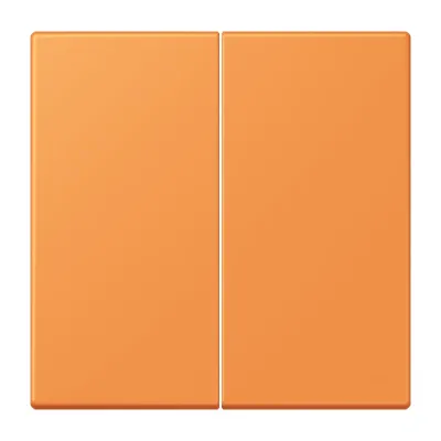 JUNG Wippe 2-fach LC 995 225 | Schalterabdeckung für Serienschalter | Duroplast matt | orange clair | 70x70 mm