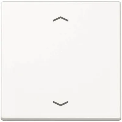 JUNG Wippe für KNX Taster 1fach A101PBFWW | Pfeilsymbole | Jalousie | Thermoplast hochglänzend | 55x55mm | alpinweiß