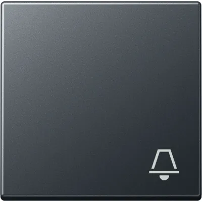 JUNG Wippe A590BFKANM | Symbol Klingel | bruchsicher | anthrazit matt | Thermoplast | Serie A 55x55 mm