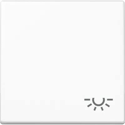 JUNG Wippe A590BFLWW für Schalter/Taster | Symbol Licht | bruchsicher | Thermoplast | glänzend | alpinweiß | 55x55 mm