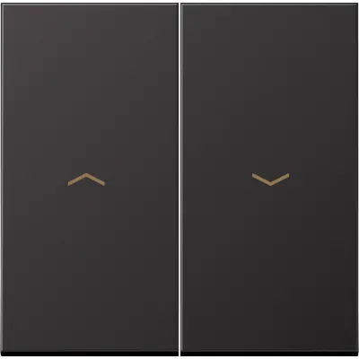 JUNG Wippe AL2995PD für Jalousieschalter | Pfeilsymbole | Aluminium lackiert matt | 70x70 mm | IP44 | dark