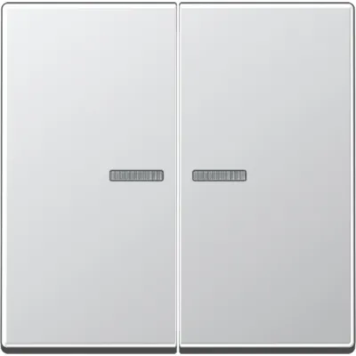 JUNG Wippe für Serienschalter A595KO5AL | Kontrollwippe Serie A | 2-teilig | Kunststoff Duroplast | IP44 | Aluminium