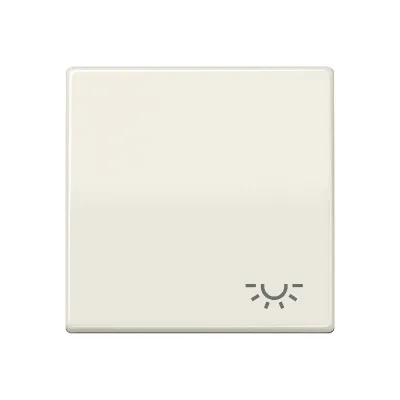 JUNG Wippe AS591L | Schalter/Taster Abdeckung mit Licht-Symbol | Duroplast glänzend | IP44 | cremeweiß RAL 1013