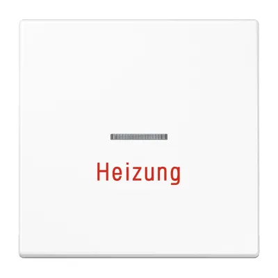 JUNG Wippe LS990HWW Heizungsnotschalter | Kontrollwippe mit Lichtleiter | Duroplast | IP44 | alpinweiß | 70x70mm