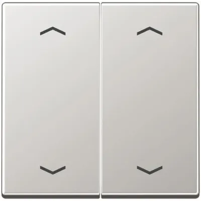 JUNG Wippe 2fach A102PAL für KNX Jalousietaster | Pfeilsymbole | Duroplast matt | 55x55 mm | aluminium
