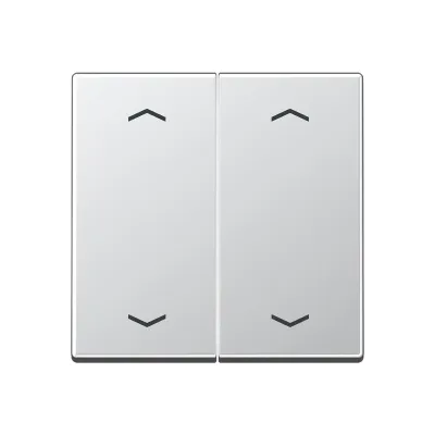 JUNG Wippe 2fach A102PAL für KNX Jalousietaster | Pfeilsymbole | Duroplast matt | 55x55 mm | aluminium