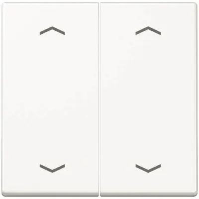 JUNG Wippe 2fach A102PWW für KNX Jalousietaster | Pfeilsymbole | Duroplast glänzend | 55x55 mm | alpinweiß